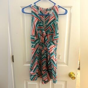 Charlotte Russe striped romper with button closure on back, size XS.